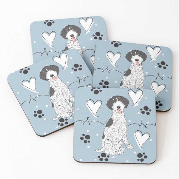 Item preview, LOVE German Wirehaired Pointer - Black and White 1 designed and sold by Lulupainting.