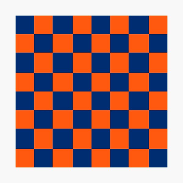 Item preview, NYM Orange and Blue Checkerboard  designed and sold by Sleepygirl2010.