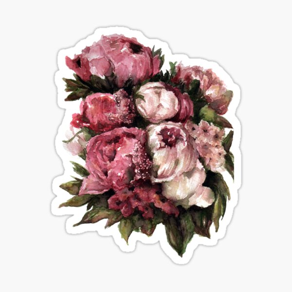 Peony Bouquet Sticker