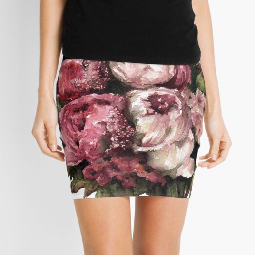 Peony Bouquet Mini Skirt