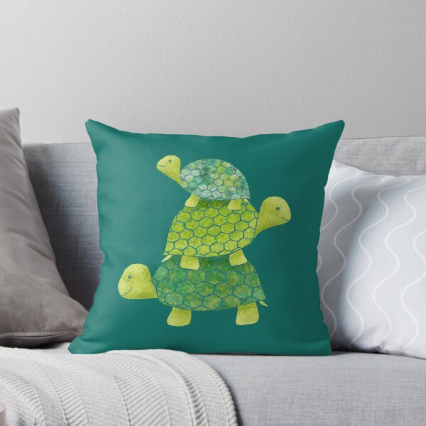 Item preview, Cute Turtle Stack in Teal, Lime Green and Turquoise designed and sold by ElephantTrunk.