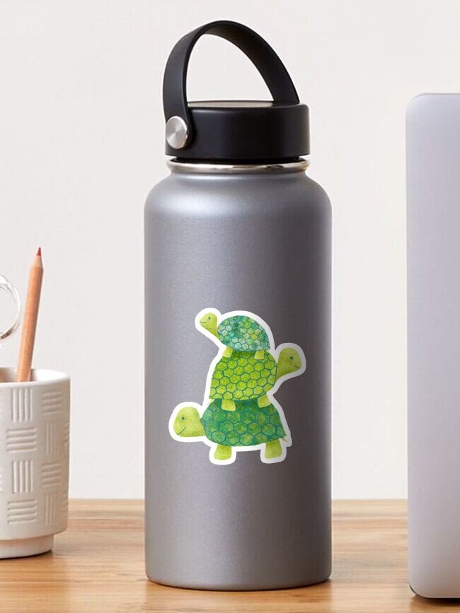 Cute Turtle Stack in Teal, Lime Green and Turquoise | Sticker Cute Turtle Stack in Teal, Lime Green and Turquoise | Sticker