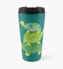 Cute Turtle Stack in Teal, Lime Green and Turquoise Travel Mug