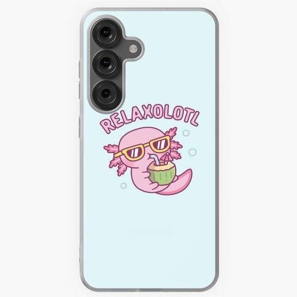 Item preview, Cute Chilling Axolotl Relaxolotl Relax A Lot Pun designed and sold by rustydoodle.