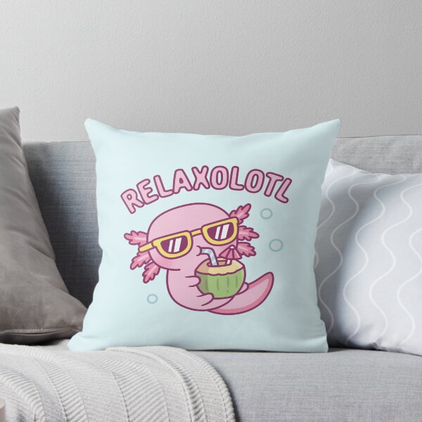 Item preview, Cute Chilling Axolotl Relaxolotl Relax A Lot Pun designed and sold by rustydoodle.