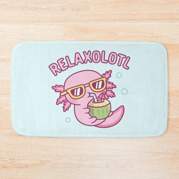 Item preview, Cute Chilling Axolotl Relaxolotl Relax A Lot Pun designed and sold by rustydoodle.