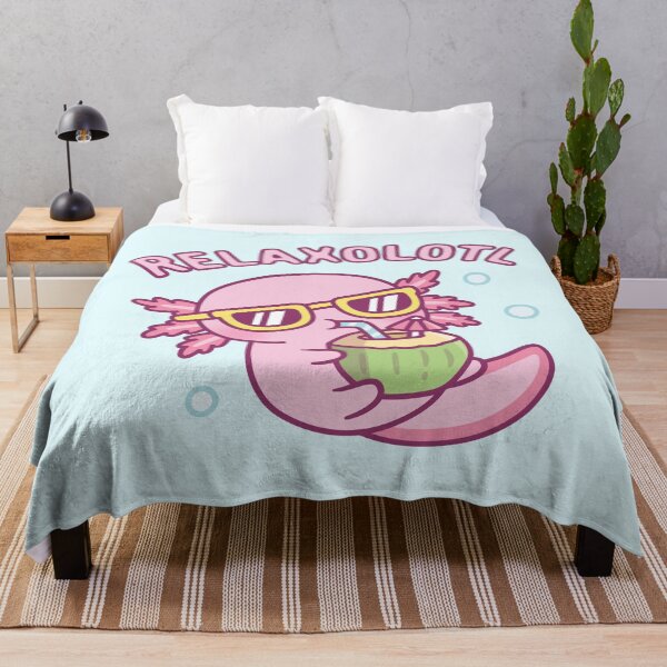 Item preview, Cute Chilling Axolotl Relaxolotl Relax A Lot Pun designed and sold by rustydoodle.