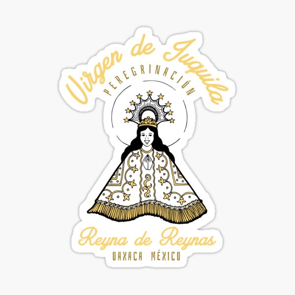 Pegatina «Virgen de Juquila - Peregrinación - Negro» de boltjesdesign |  Redbubble