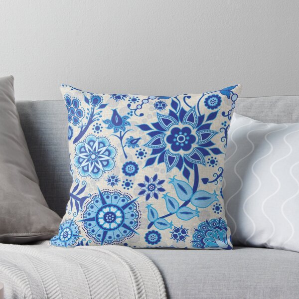 Item preview, Indigo Floral Pattern designed and sold by Kathleen Dupree.