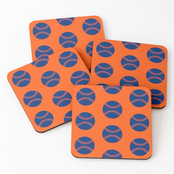 Item preview, NYM Orange and Blue Baseball Pattern  designed and sold by Sleepygirl2010.