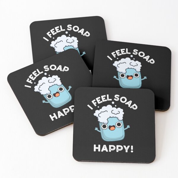 Item preview, I Feel Soap Happy Funny Soap Puns (Dark BG) designed and sold by punnybone.