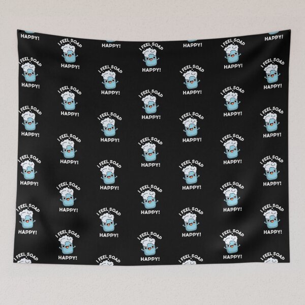 Item preview, I Feel Soap Happy Funny Soap Puns (Dark BG) designed and sold by punnybone.