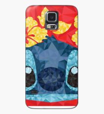 Funda/vinilo para Samsung Galaxy Puntada geométrica con flores hawaianas