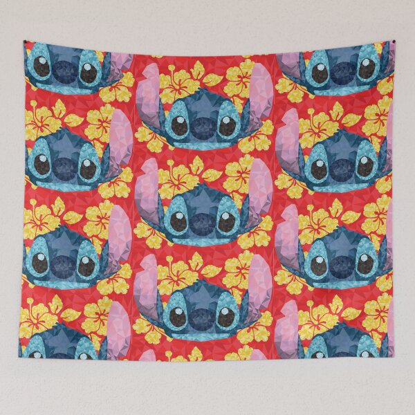 Item preview, Geometric Stitch with Hawaiian Flowers  designed and sold by OlliiAndChips.