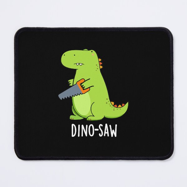 Item preview, Dino-saw Funny Dinosaur Tool Puns (Dark BG) designed and sold by punnybone.