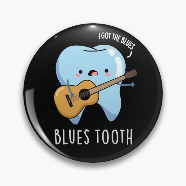 Item preview, Blues Tooth Funny Dental Music Puns (Dark BG) designed and sold by punnybone.