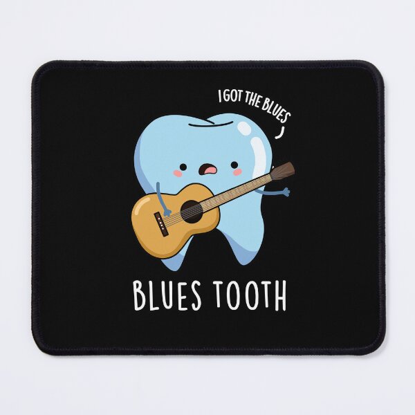 Item preview, Blues Tooth Funny Dental Music Puns (Dark BG) designed and sold by punnybone.