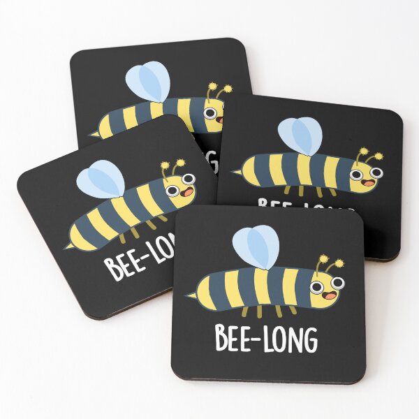 Item preview, Bee-long Funny Bee Puns (Dark BG) designed and sold by punnybone.