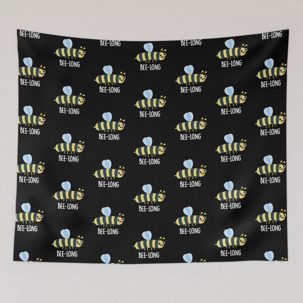 Item preview, Bee-long Funny Bee Puns (Dark BG) designed and sold by punnybone.