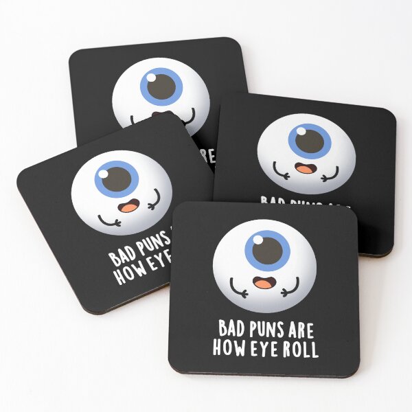 Item preview, Bad Puns Are How Eye Roll Funny Eye Puns (Dark BG) designed and sold by punnybone.