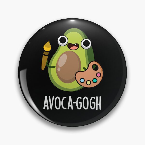 Item preview, Avoca-gogh Funny Avocado Artist Pun (Dark BG) designed and sold by punnybone.