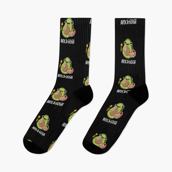 Item preview, Avoca-gogh Funny Avocado Artist Pun (Dark BG) designed and sold by punnybone.