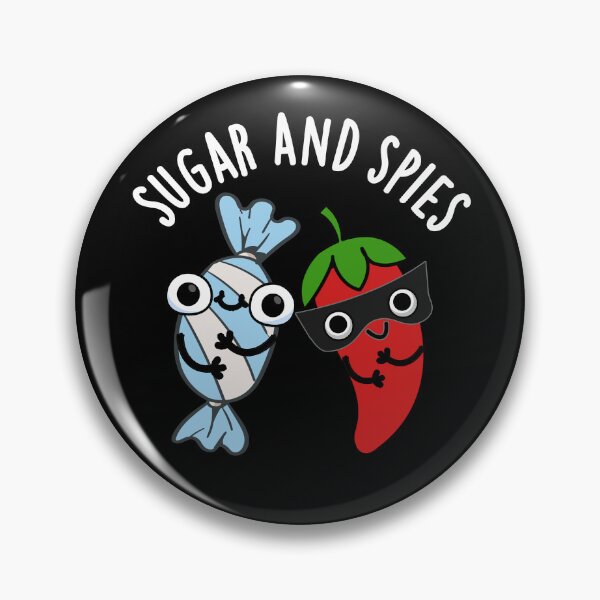 Item preview, Sugar And Spies Funny Food Puns (Dark BG) designed and sold by punnybone.