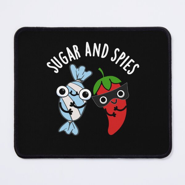 Item preview, Sugar And Spies Funny Food Puns (Dark BG) designed and sold by punnybone.