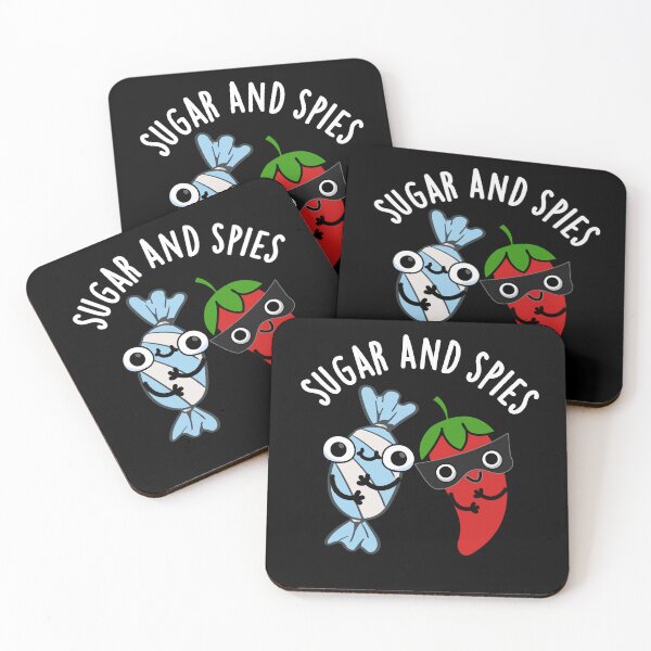 Item preview, Sugar And Spies Funny Food Puns (Dark BG) designed and sold by punnybone.