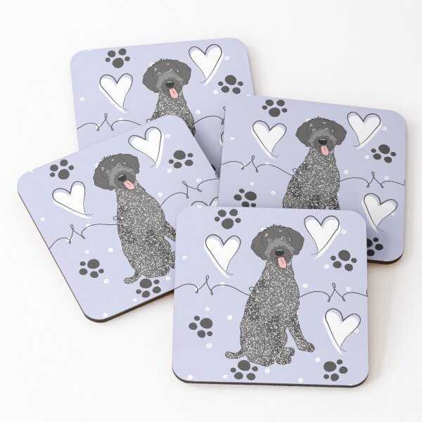 Item preview, LOVE Black German Wirehaired Pointer  designed and sold by Lulupainting.