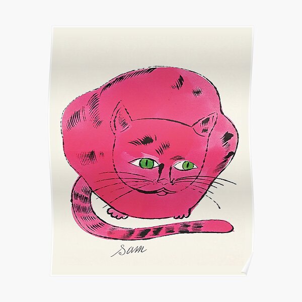 Andy Warhol Pink Cat Print Poster