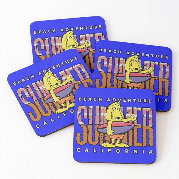 Item preview, Summer funny dog surf california beach designed and sold by ImaginarStore.