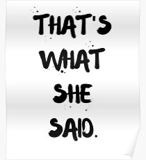 Thats What She Said Poster