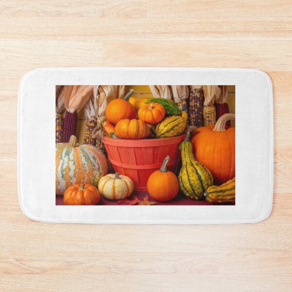 Item preview, Orange Basket With Autumn Gourds designed and sold by Garry Gay.