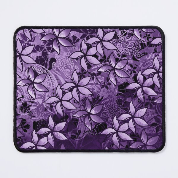 Item preview, Purple Ink Hawaiian Tribal Plumeria Print designed and sold by sunnthreads.