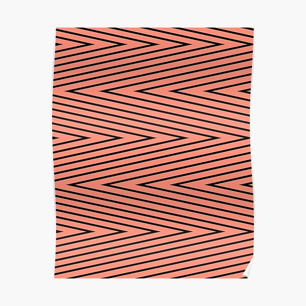 Coral-black Poster