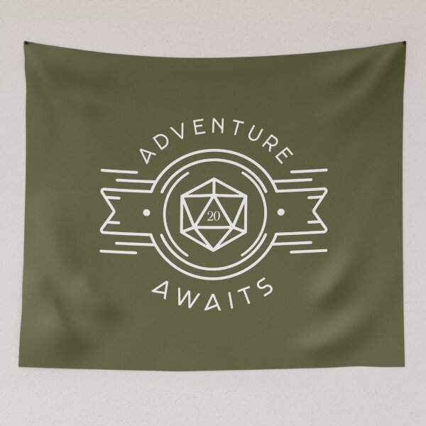 Item preview, Adventure Awaits Polyhedral D20 Dice Tabletop RPG Addict designed and sold by EnricoaCoppola.