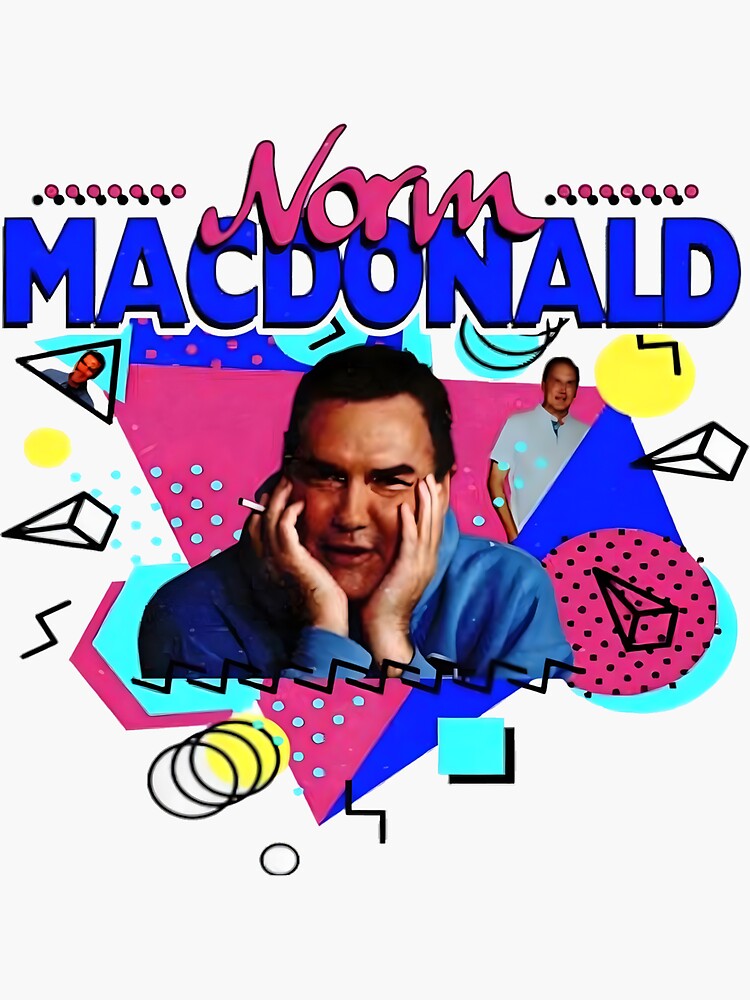 "Norm Macdonald colorful" Sticker for Sale by Svethindler Redbubble
