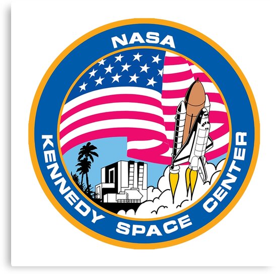 "SPACE, NASA, Kennedy Space Center, Logo, Patch" Canvas Print by