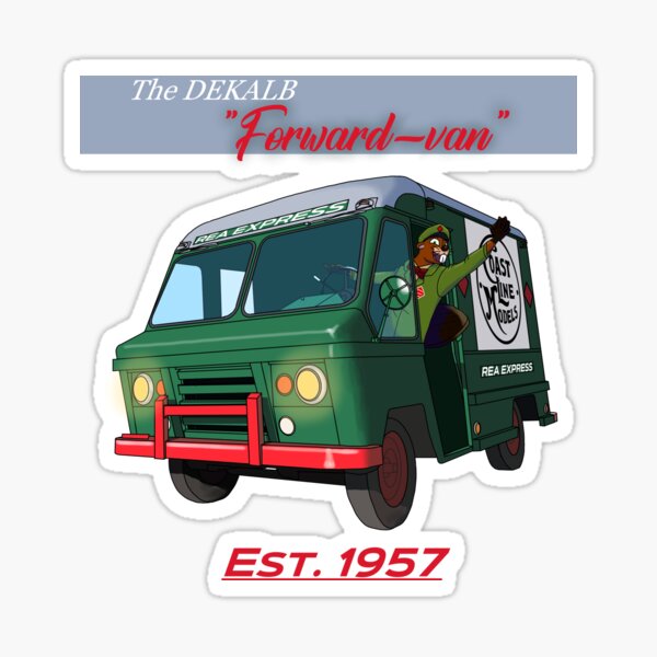Railway Express Agency Dekalb Forward-Van Sticker