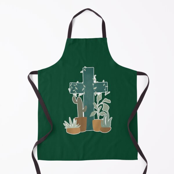Item preview, green plant Christian cross   designed and sold by TotomTee.