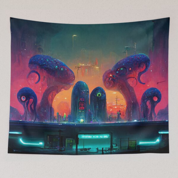 Item preview, Neon Squid City designed and sold by MagicGoddess.