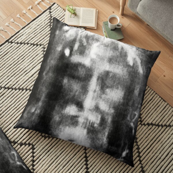 Shroud of Turin. Turin Shroud. Christianity, Christian, Icon, Bible, Biblical, Resurrection. Floor Pillow