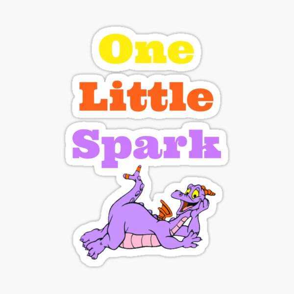 Figment One Little Spark Laying Down Sticker