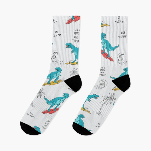 Item preview, Dinosaur Nursery Decor - Surfer Dinosaur Pattern With Cool Slogans For Kids, Dinosaur Nursery Decor Design designed and sold by Shop Your Aesthetic.