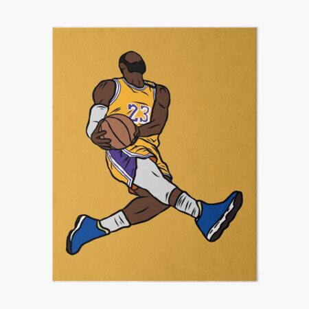 Los Angeles Lakers Lebron James Reverse Windmill Dunk Poster Wall Hanging  Gift