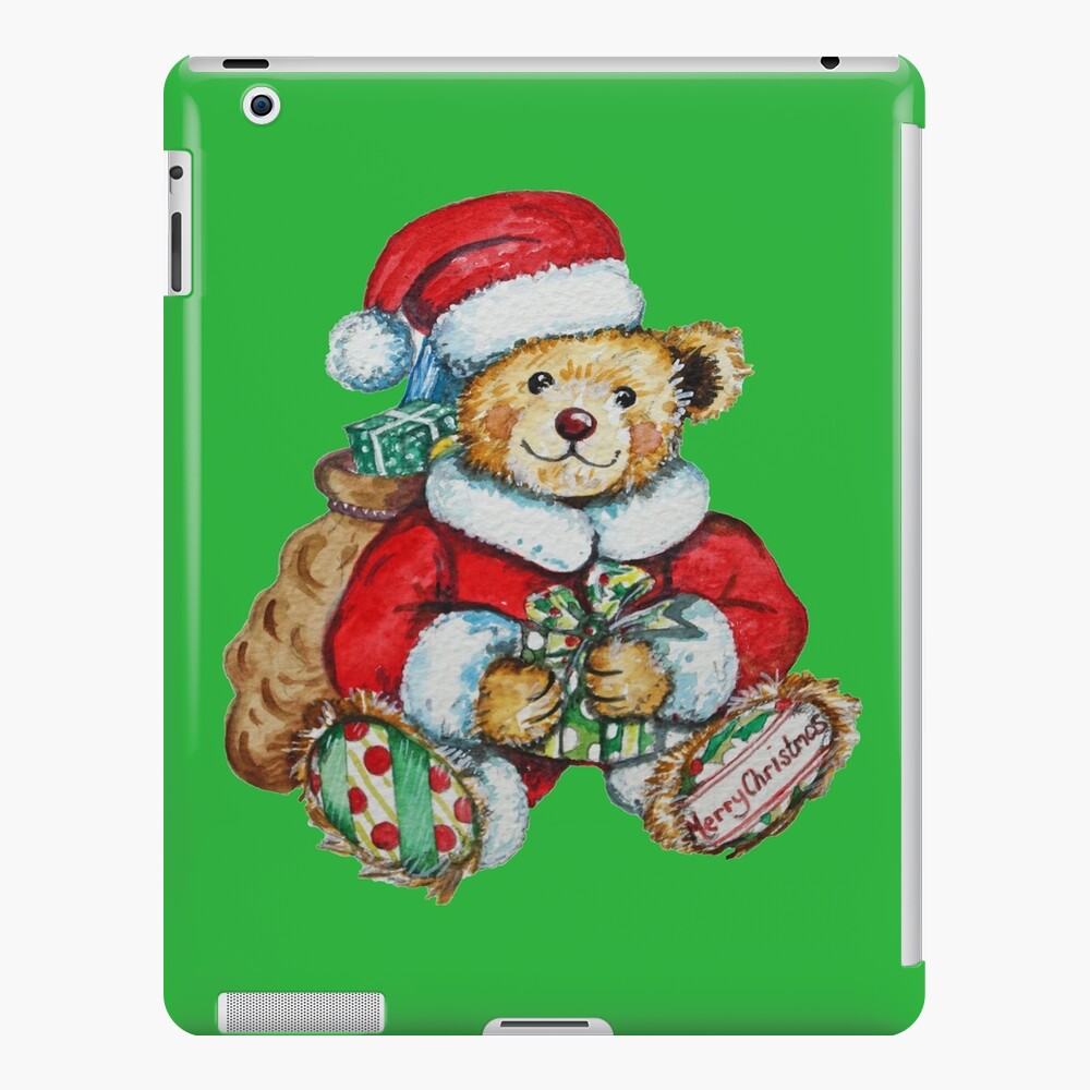 Santa Paws Christmas Teddy Bear Ipad Case Skin By