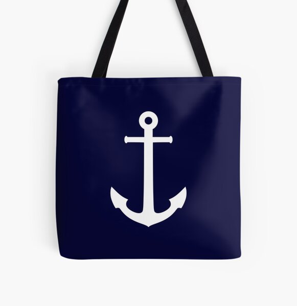 Item preview, White Anchor On Navy Blue designed and sold by rewstudio.