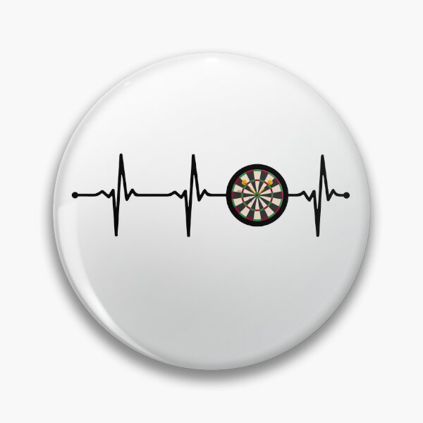 Item preview, Darts Target on a Heartbeat Lineart ECG design Bv designed and sold by KleverOlivier.