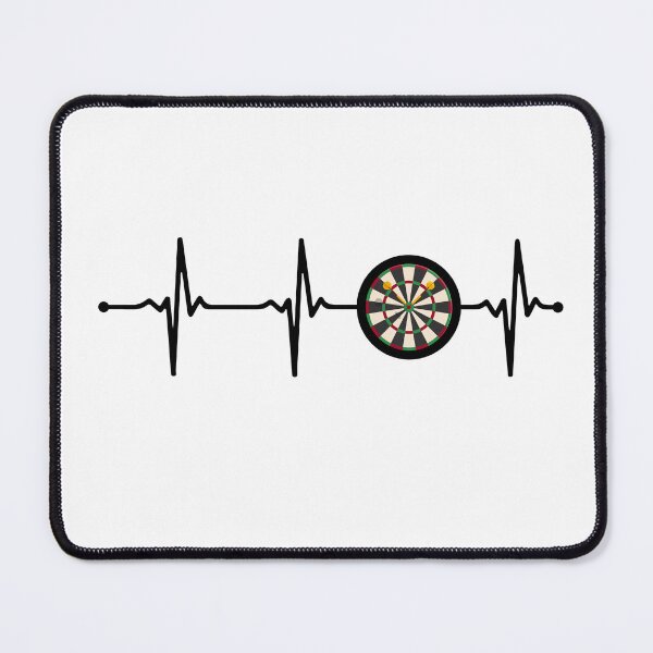 Item preview, Darts Target on a Heartbeat Lineart ECG design Bv designed and sold by KleverOlivier.